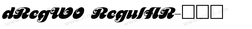 dRegW0 RegulAR字体转换